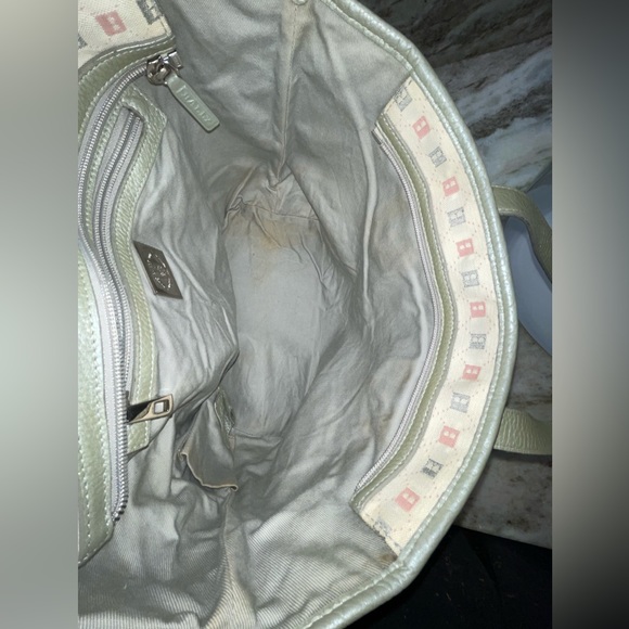 Bally "B" Print Canvas Handle Bag Tote - Picture 9 of 16